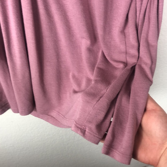 Mauve Express One Eleven Super Soft Lace Up V Neck Long Sleeved Sweater! - Picture 5 of 6